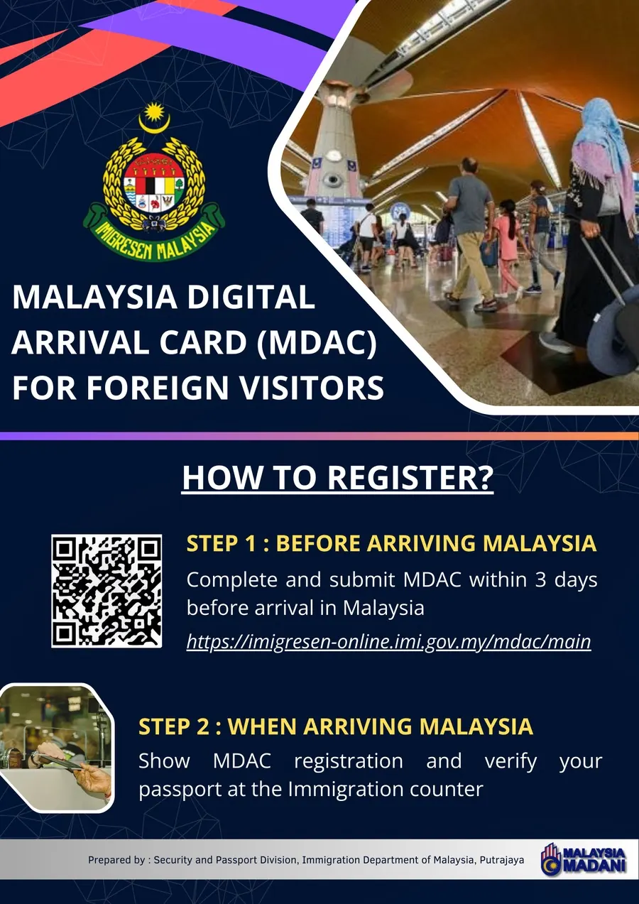 Official MDAC infographic, Immigration Department of Malaysia.
