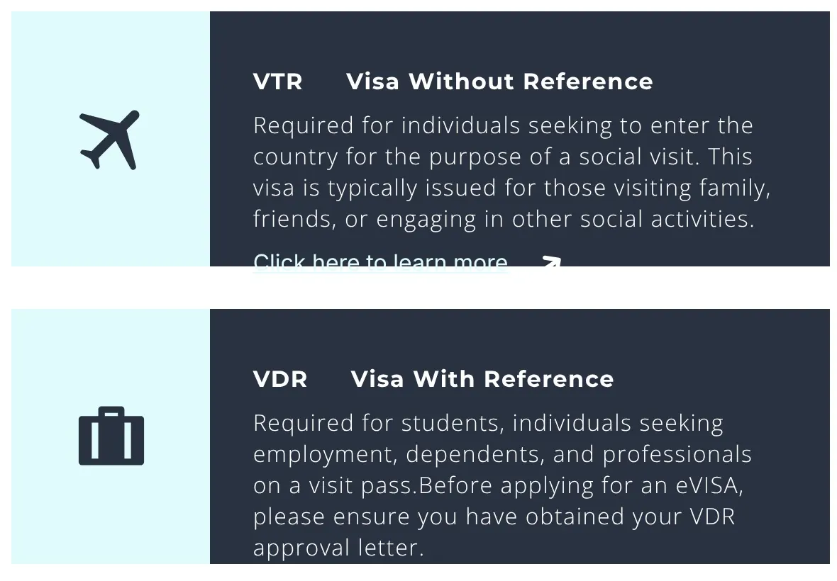 Choose VDR: Visa With Reference